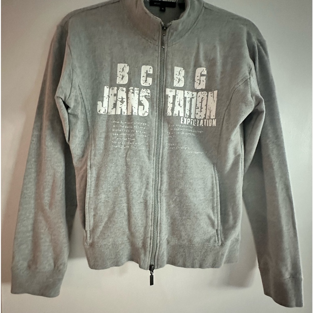 BCBG embellished zipper jacket with pockets